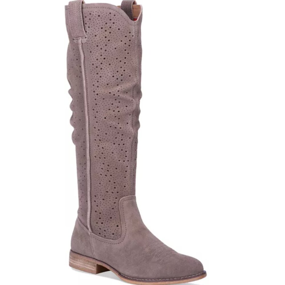 DINGO Adrina Suede Perforated Tall Boot 7.5